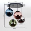 Chehalis colorful glass globe ceiling light, 4-light ceiling light with G9 sockets