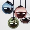 Chehalis colorful glass globe ceiling light, 4-light ceiling light with G9 sockets