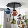 Chehalis 4-light ceiling light with glass globe shades, retro ceiling fixture