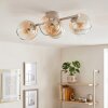 Koyoto 4-light ceiling light with globe shades, retro bar design for E14 bulbs
