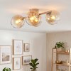 Koyoto 4-light ceiling light with globe shades, retro bar design for E14 bulbs