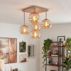 Koyoto 5-light ceiling light with globe shades, retro style for dining rooms
