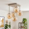 Gastor 5-light ceiling light, globe ceiling lamp for dining room, retro style