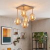 Gastor 5-light ceiling light, globe ceiling lamp for dining room, retro style