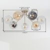 Koyoto globe ceiling light, 7-light retro ceiling lamp Ø 82 cm