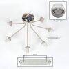 Koyoto ceiling light, 7-light globe design, 82 cm diameter, E14, retro modern