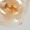 Koyoto 7-light ceiling light, retro semi-flush globe ceiling fixture, 82 cm