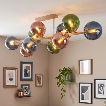 Gastor 10-light globe ceiling light, E14, for living room and dining room