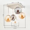 Gastor globe ceiling light, 5-light fixture for dining room and hallway