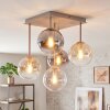 Gastor E14 ceiling light, 5-light globe ceiling light for vintage interiors