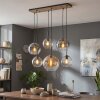 Koyoto 6-light pendant light with globe shades for dining room, retro style
