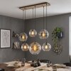 Koyoto 6-light pendant light with globe shades for dining room, retro style