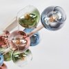 10-Light Cluster Ceiling Light Koyoto with Colourful Glass Shades and Visible E14 Fittings