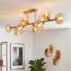 Koyoto 10-light ceiling light with globe shades, modern retro E14 fitting