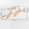 Koyoto 10-light ceiling light with globe shades, modern retro E14 fitting