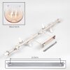 Koyoto 10-light ceiling light with globe shades, modern retro E14 fitting
