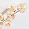 Koyoto 10-light ceiling light with globe shades, modern retro E14 fitting