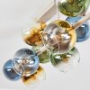 Koyoto 10-Light Ceiling Light with Globe Shades, Modern Retro Ceiling Lamp