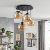 Koyoto 4-light ceiling light with globe shades, Ø 38 cm retro ceiling lamp