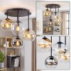 Koyoto 4-light ceiling light with globe shades, modern round vintage design, Ø 38 cm