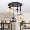 Koyoto 4-light ceiling light with globe shades, modern round vintage design, Ø 38 cm