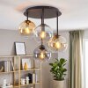 Koyoto 4-light ceiling light with globe shades, modern round vintage design, Ø 38 cm