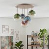 Gastor ceiling light, 5-light globe ceiling lamp, round retro design, ø 45 cm