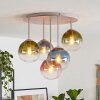 Gastor ceiling light, 5-light globe ceiling lamp, round retro design, ø 45 cm