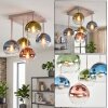 Koyoto 5-light ceiling light with globe shades, modern retro ceiling lamp