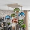 Koyoto 5-light ceiling light with globe shades, modern retro ceiling lamp