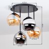 Koyoto retro globe ceiling light, 4-light E14 ceiling fixture for dining room