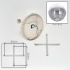 Gastor globe ceiling light for living room, 5-light round design, Ø 45 cm, E14