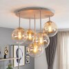 Gastor 5-Light Globe Ceiling Light, round modern retro cluster with layered drops, Ø 45 cm