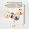 Gastor 5-light globe ceiling light, round semi-flush mount for dining room