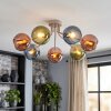 Koyoto 7-light globe ceiling light, retro ceiling lamp, E14, 82 cm diameter