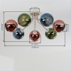 Koyoto 7-light globe ceiling light, retro ceiling lamp, E14, 82 cm diameter