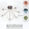Koyoto 7-light globe ceiling light, retro ceiling lamp, E14, 82 cm diameter