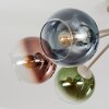 Koyoto 7-light globe ceiling light with round shades, modern retro design