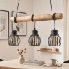Oravi wooden rod pendant light, 3-light dining room light, E27, length 60 cm