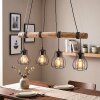 Gondo wooden rod pendant light, 4-light dining room lighting, 80 cm length
