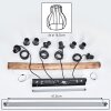 Gondo wooden rod pendant light, 4-light dining room lighting, 80 cm length