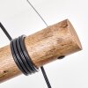 Gondo wooden rod pendant light, 4-light dining room lighting, 80 cm length