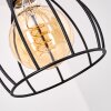 Gondo wood rod pendant light, 5-light E27 hanging lamp, length 100 cm