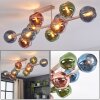 Koyoto 10-light ceiling light with globe shades, modern retro ceiling lamp