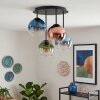 Koyoto dining room ceiling light, 4-light globe shades, E14, Ø 38 cm, retro