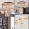 Chehalis 5-light globe ceiling light, round retro ceiling light for living room