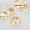 Chehalis 5-light globe ceiling light, round retro ceiling light for living room
