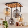 Gastor 4-light E14 ceiling light with globe shades, retro dining room lamp