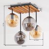 Gastor 4-light E14 ceiling light with globe shades, retro dining room lamp