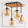 Gastor globe ceiling light, 4-light E14 retro design for dining room lighting